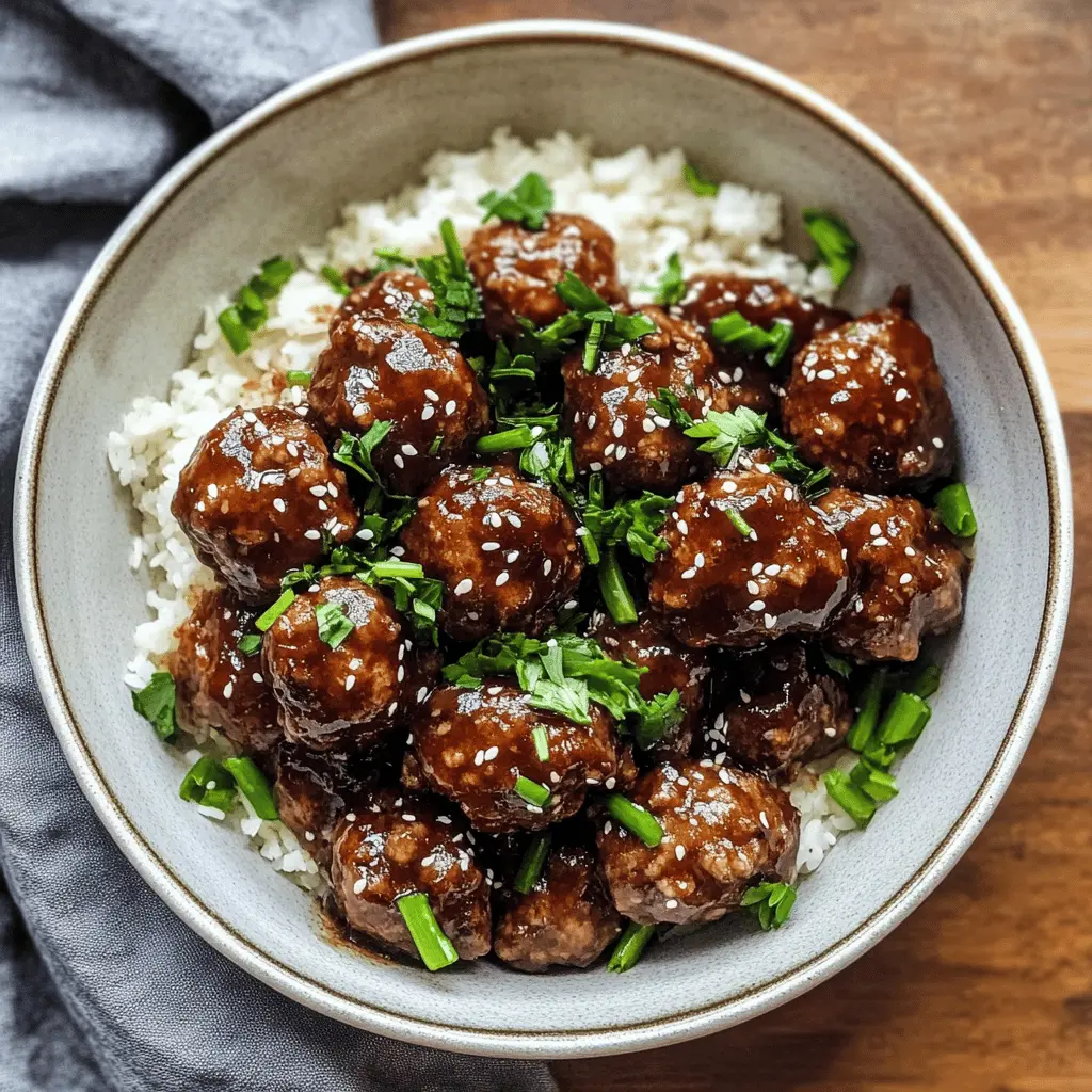 Get ready for a quick and delicious dinner with these 30-minute Mongolian Beef Meatballs! Bursting with flavors from soy sauce and garlic, these tender meatballs are a perfect blend of sweet and savory. Serve them over rice for a satisfying meal. Save this recipe for your next busy night when you crave something hearty yet easy to make!