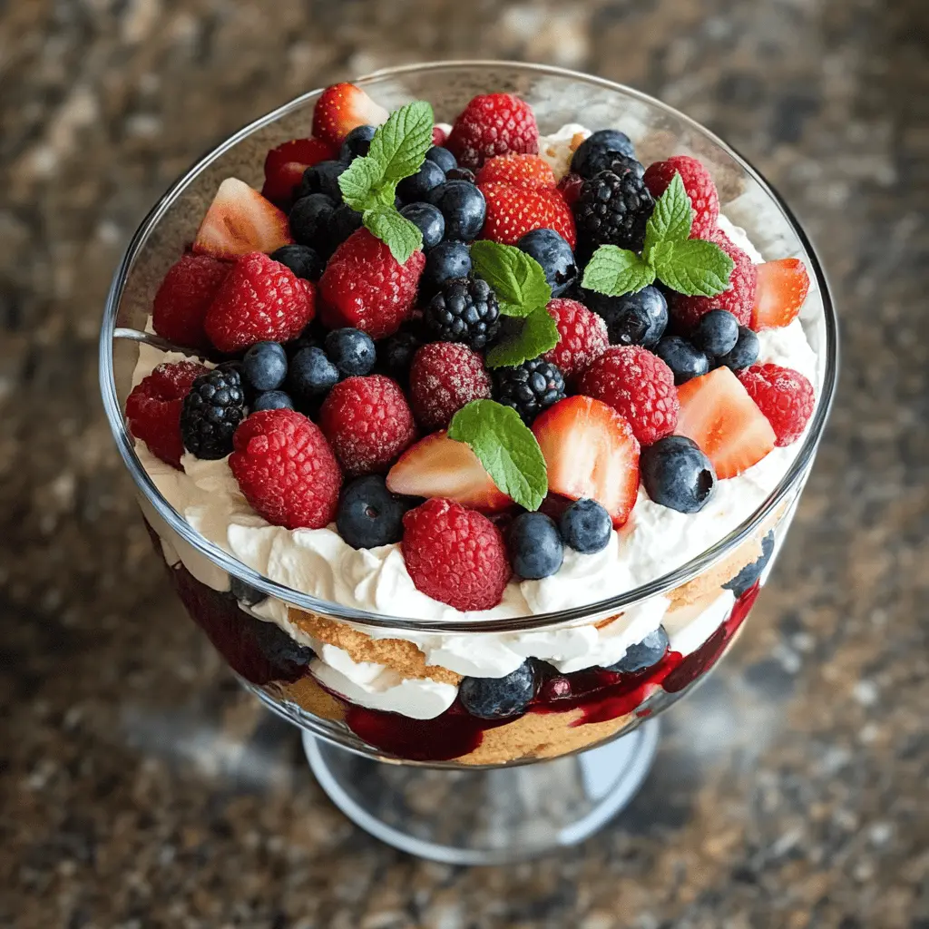 This Berry Trifle recipe is the ultimate crowd-pleaser! Layered with fresh berries, rich cream, and fluffy cake, it’s the perfect dessert for any celebration. Whether it's a summer party or a family gathering, everyone will love this colorful and delicious treat. Save this recipe to impress your guests next time you entertain!