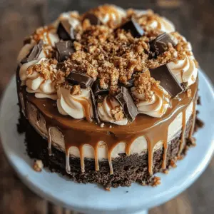 Looking for a show-stopping dessert? This Chocolate Caramel Toffee Crunch Cake is your answer! With layers of rich chocolate, gooey caramel, and a delightful toffee crunch, it's a sweet lover's dream. Perfect for birthdays, celebrations, or just a special treat. Make sure to save this recipe to impress your friends and family!