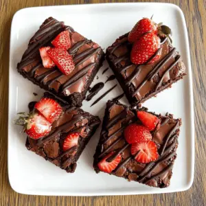 Rich, fudgy brownies topped with luscious chocolate-covered strawberries make the ultimate dessert experience! This recipe combines the best of both worlds—decadent brownies and juicy berries for a delightful treat. Perfect for celebrations, date nights, or just because! Save this recipe and impress your friends and family with a unique twist on classic brownies.
