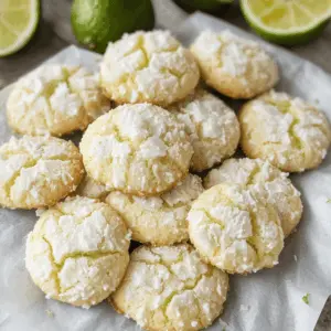 These Coconut Key Lime Crinkle Cookies are the perfect treat, blending zesty lime with chewy coconut and a delightful powdered sugar finish! Ideal for summer parties or a refreshing snack any time of the year. You'll love the vibrant flavors in each bite. Don't forget to save this recipe for your next gathering or personal indulgence! 🍪✨