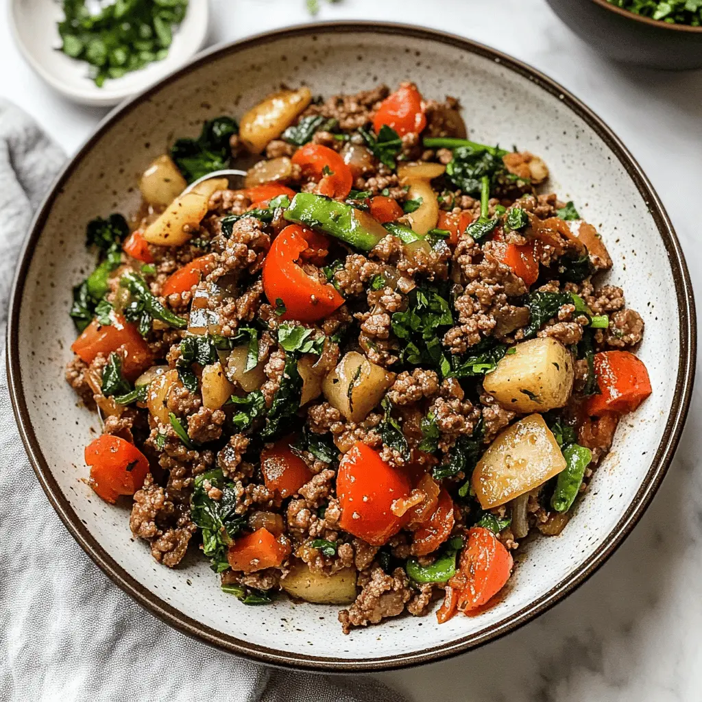 Enjoy a flavorful Mediterranean Ground Beef Stir Fry that's quick and easy to make! Packed with spices, bell peppers, and the perfect blend of herbs, this dish brings vibrant flavors in every bite. It's perfect for busy weeknights or a cozy dinner with friends. Save this recipe to make a delicious meal that everyone will love!
