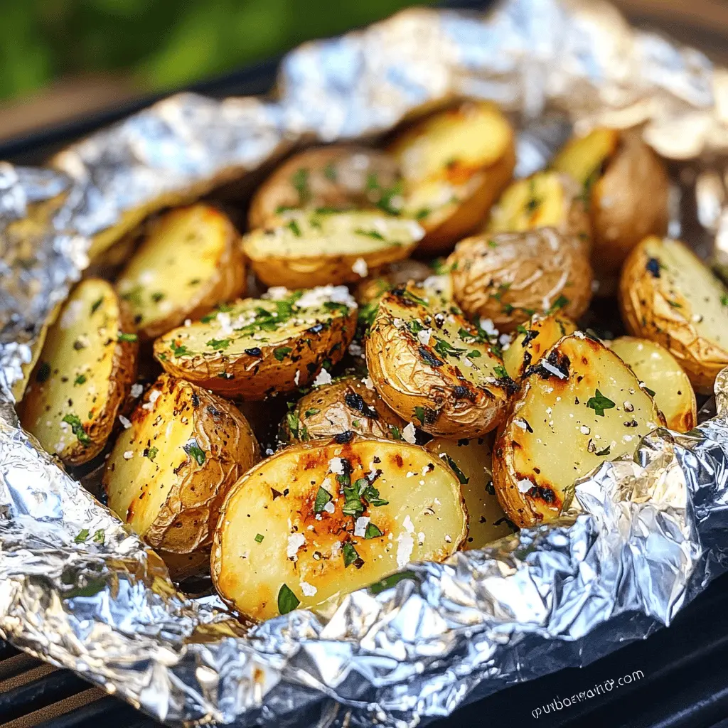 Transform your next BBQ with these Garlic Herb Grilled Potatoes in Foil! Perfectly seasoned with garlic and fresh herbs, these potatoes are a simple and tasty side that's sure to impress. They cook right on the grill, making clean-up a breeze. Save this recipe for your next gathering or family dinner. Everyone will love the delightful flavors and ease of preparation!