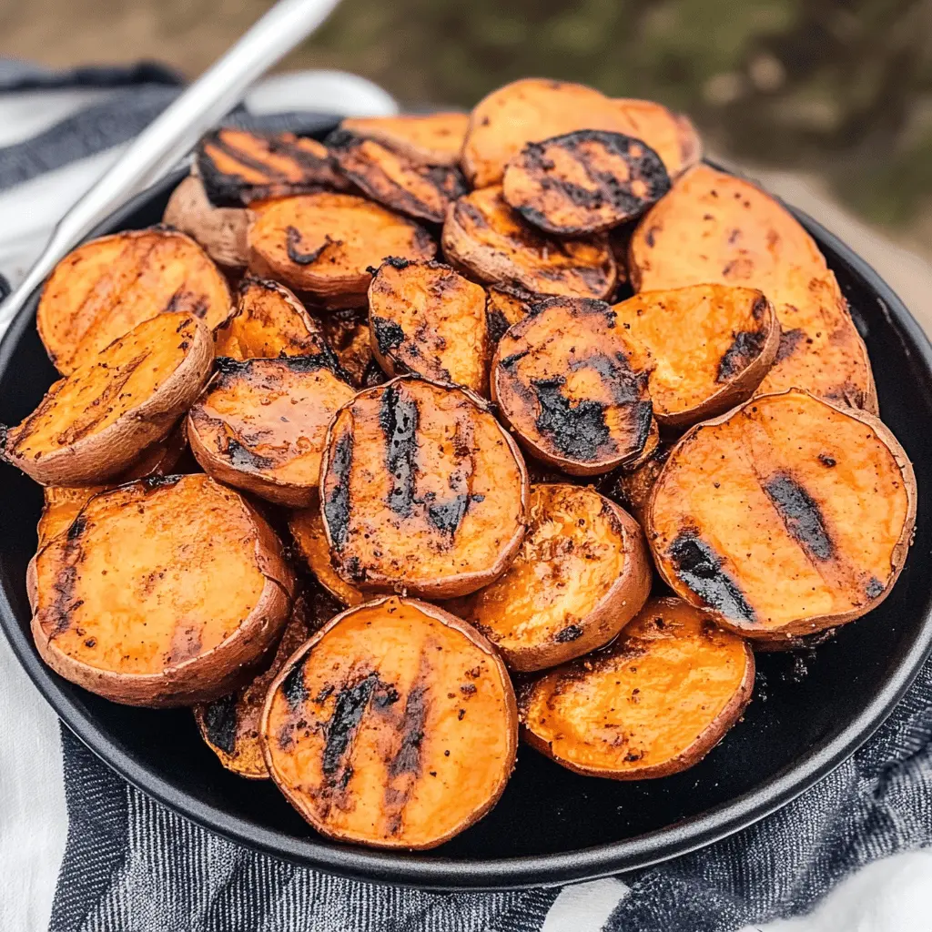 Get ready to enjoy the smoky sweetness of these Grilled Sweet Potatoes! With a perfect caramelized exterior and a tender inside, they make for a delightful side dish or a satisfying snack. Plus, they're packed with vitamins and simply bursting with flavor. Save this recipe for your next summer barbecue or outdoor gathering!