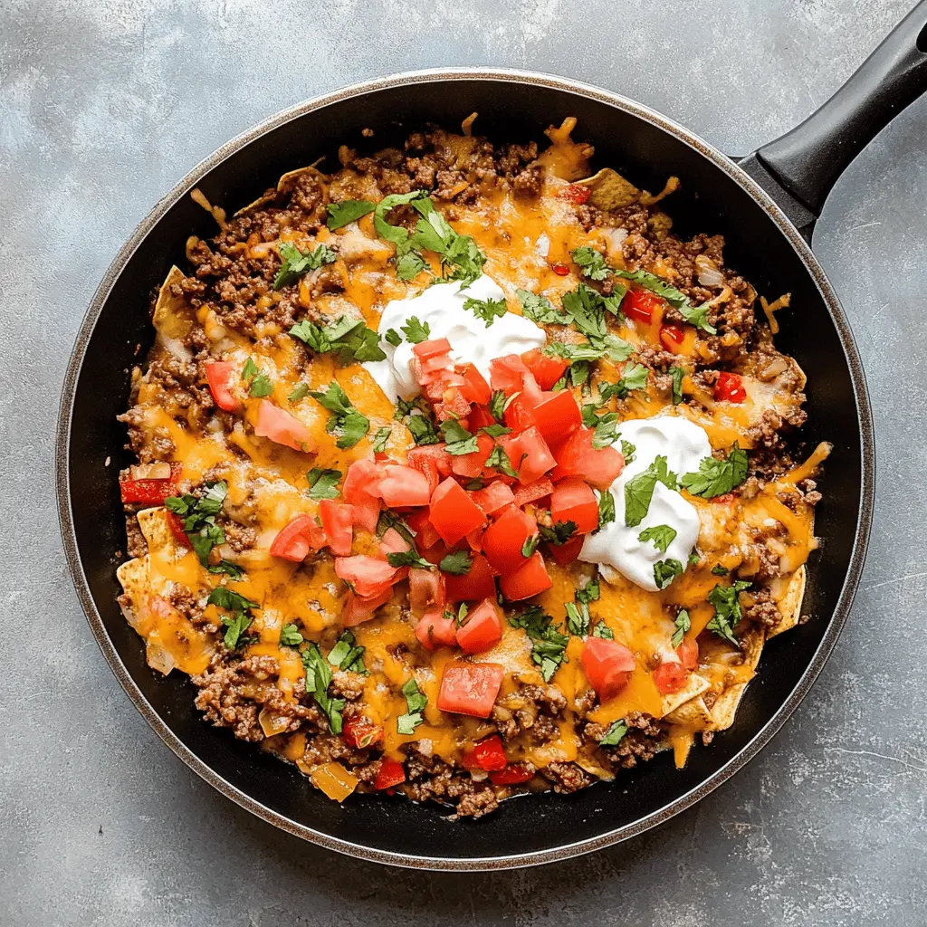 This Ground Beef Burrito Skillet is the ultimate one-pan meal that's packed with flavor and easy to make! Featuring seasoned ground beef, vibrant bell peppers, and savory spices, it's perfect for a quick weeknight dinner. Serve it with your favorite toppings like cheese and cilantro! Save this pin for a delicious meal that's sure to impress at your next family gathering.
