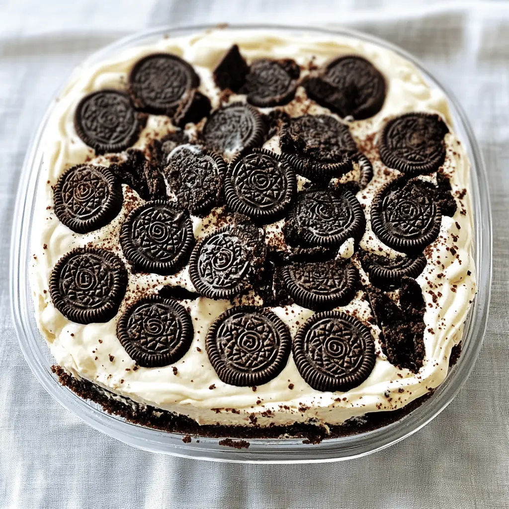 Layers of creamy goodness and chocolatey crunch make this Heavenly Oreo Dessert a must-try! This no-bake treat features rich Oreo cookies and smooth cream cheese, creating a dessert that's perfect for any occasion. Save this recipe now for a delightful dessert that will impress your family and friends at your next gathering!