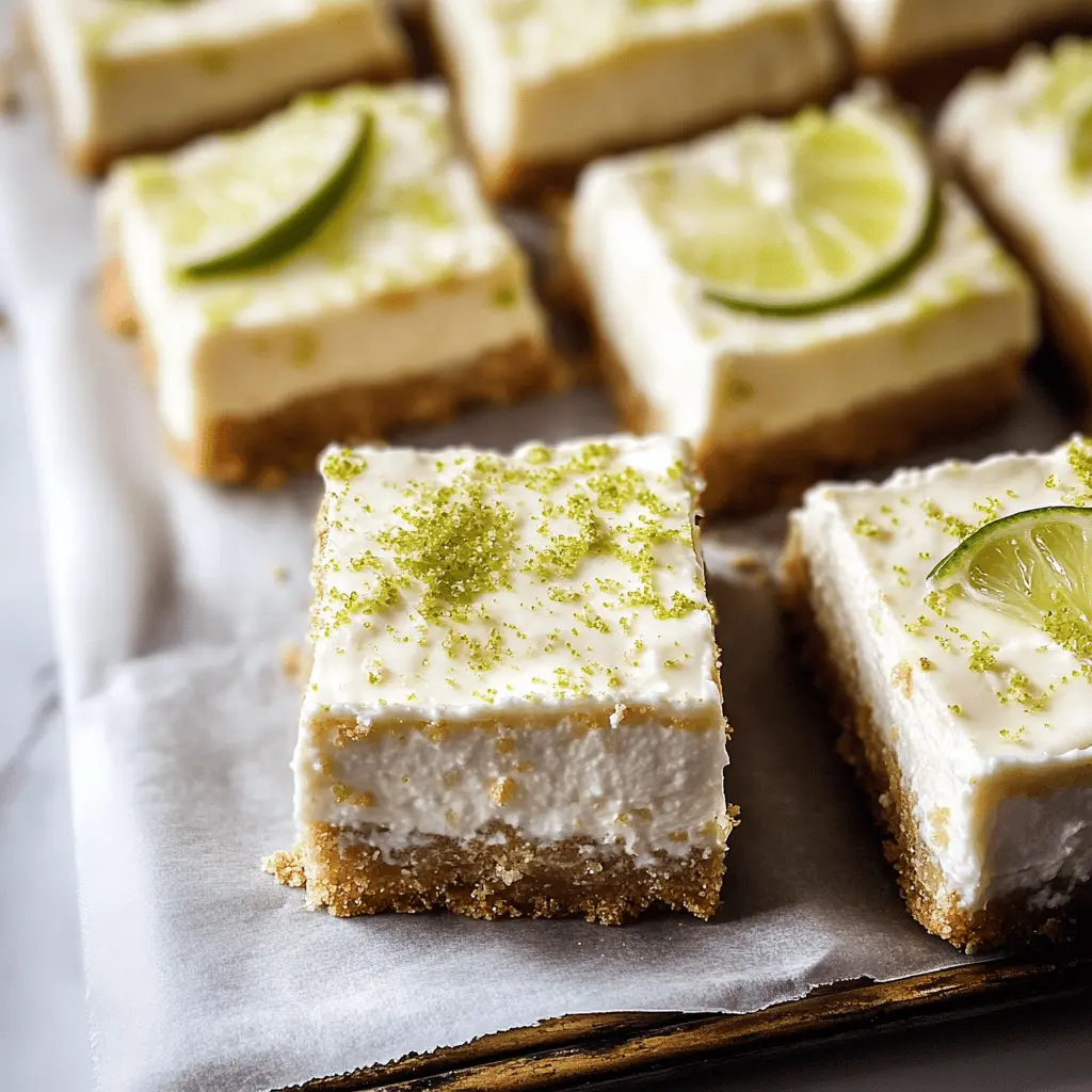 Enjoy a slice of sunshine with these refreshing Key Lime Pie Bars! Made with a zesty lime filling and a buttery graham cracker crust, they're the perfect treat for summer gatherings or cozy nights at home. Easy to make and even easier to love, save this recipe for your next dessert craving! Ideal for BBQs, picnics, or just a sweet treat any day!