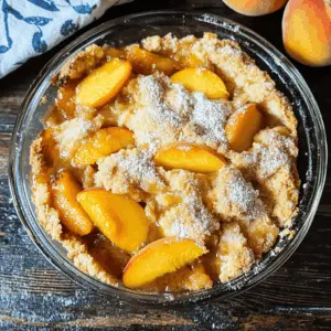 Warm, homemade Southern Peach Cobbler is the perfect summer treat! This delightful dessert features sweet, juicy peaches and a buttery, flaky crust that's simply irresistible. Whether for a family gathering or a cozy night in, this recipe is sure to impress. Save this pin to make this classic dessert that will have everyone coming back for seconds!
