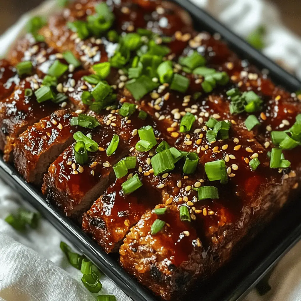 This Sweet and Spicy Korean BBQ Meatloaf is a delicious twist on a classic favorite! Packed with bold flavors from soy sauce, ginger, and garlic, it's perfect for family dinner or meal prep. The sweet glaze adds a delightful finish. Save this recipe for your next cozy night in or casual gathering! You'll love the unique flavor combination.