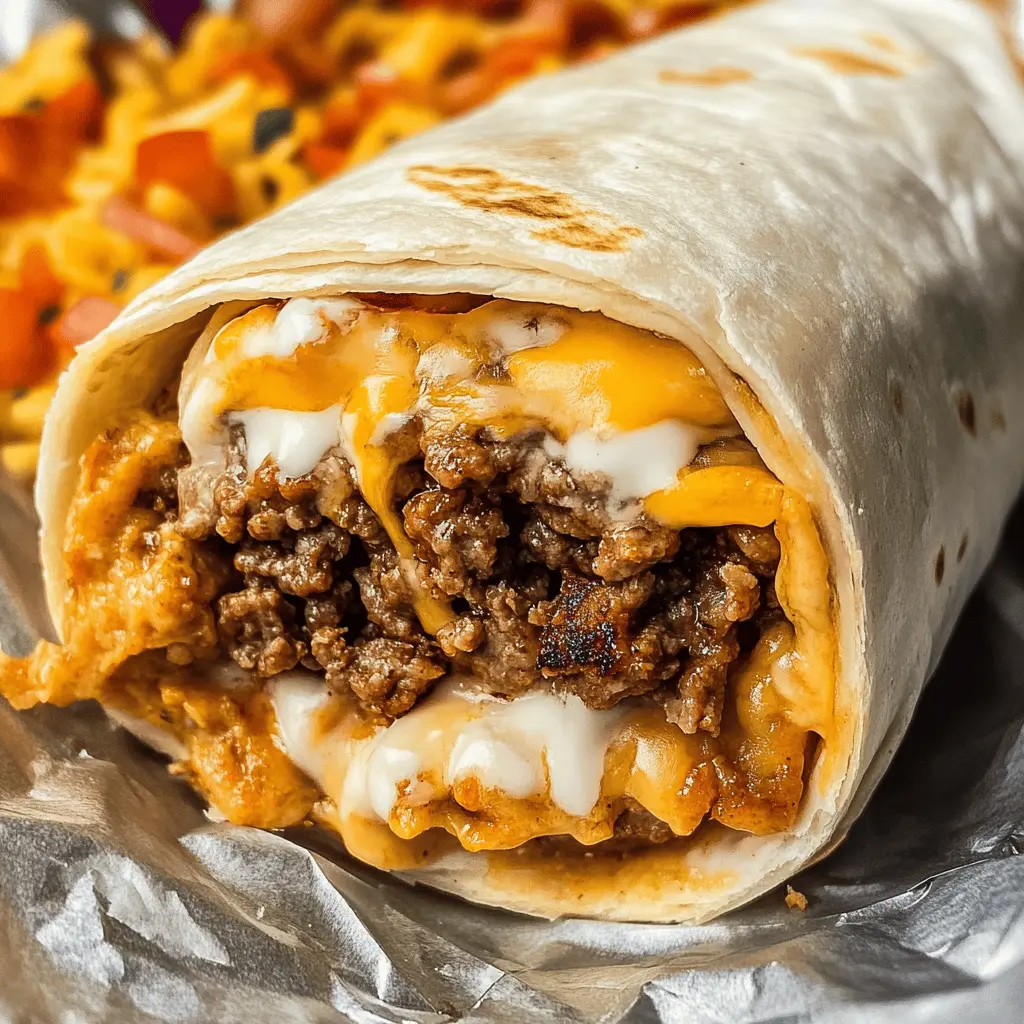 Get ready for a tasty twist on a classic favorite! This Taco Bell Beefy Melt Burrito is packed with seasoned beef, gooey cheese, and zesty sauces, all wrapped in a warm tortilla. Perfect for quick lunches or late-night snacks. Save this recipe for a satisfying meal any time you’re craving something delicious!