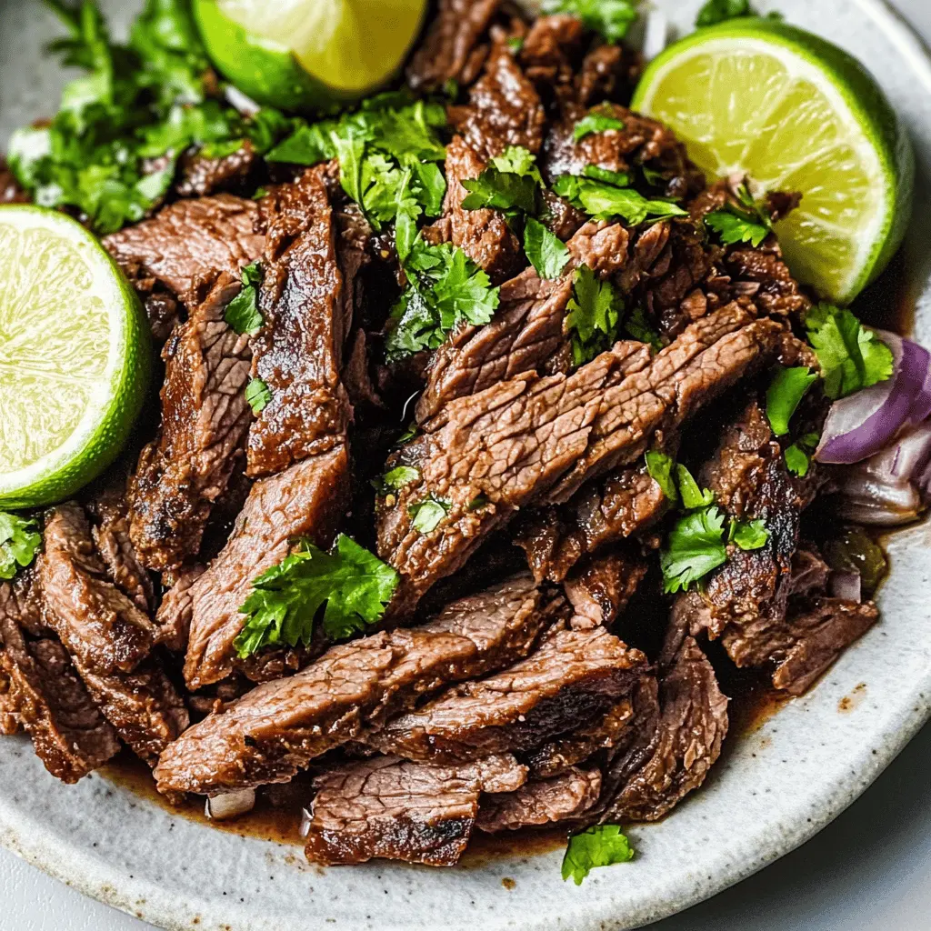 Get ready for a flavor-packed meal with the best carne asada recipe! This dish features tender marinated beef grilled to perfection, bringing vibrant spices and smoky notes to your table. Perfect for taco night or a backyard barbecue, this recipe is sure to impress your family and friends. Save it now for your next gathering!