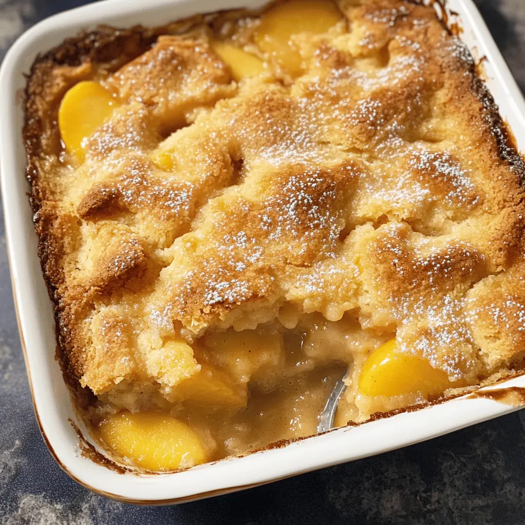 Enjoy the best peach cobbler that's bursting with juicy peaches and a golden, buttery biscuit topping! This easy recipe combines fresh fruit and simple ingredients to create a comforting dessert perfect for summer gatherings or cozy family dinners. Save this delightful dish for your next celebration or weeknight treat!