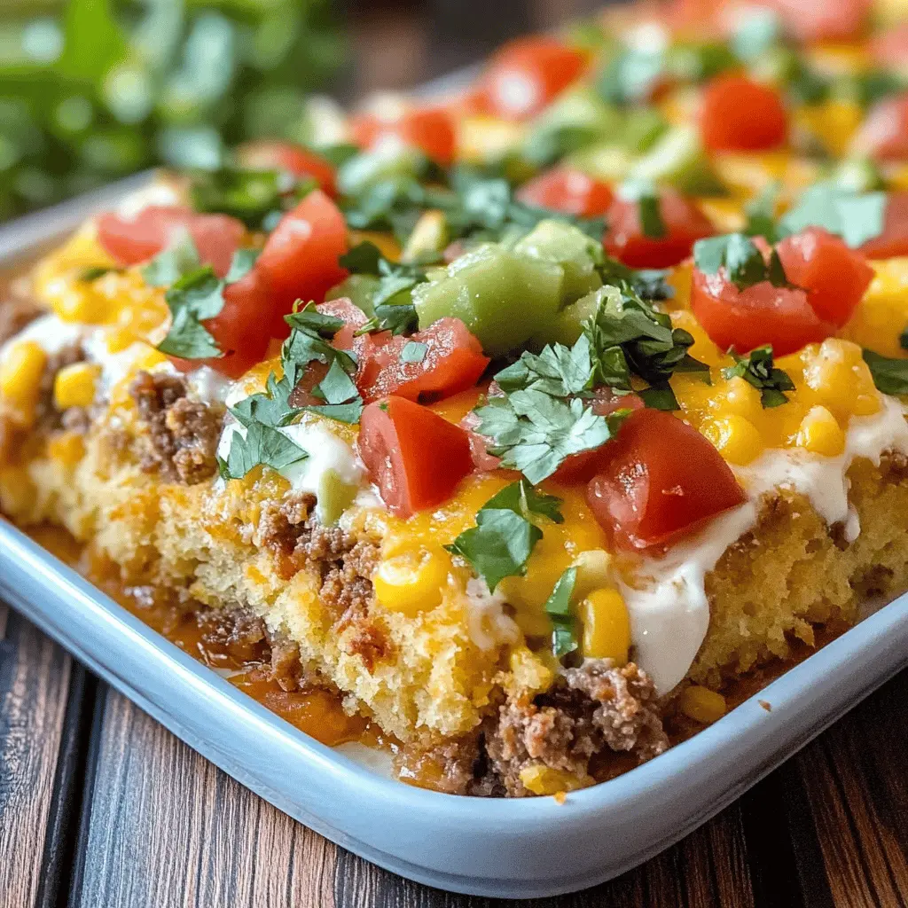 Easy Cheesy Cornbread Taco Bake Recipe