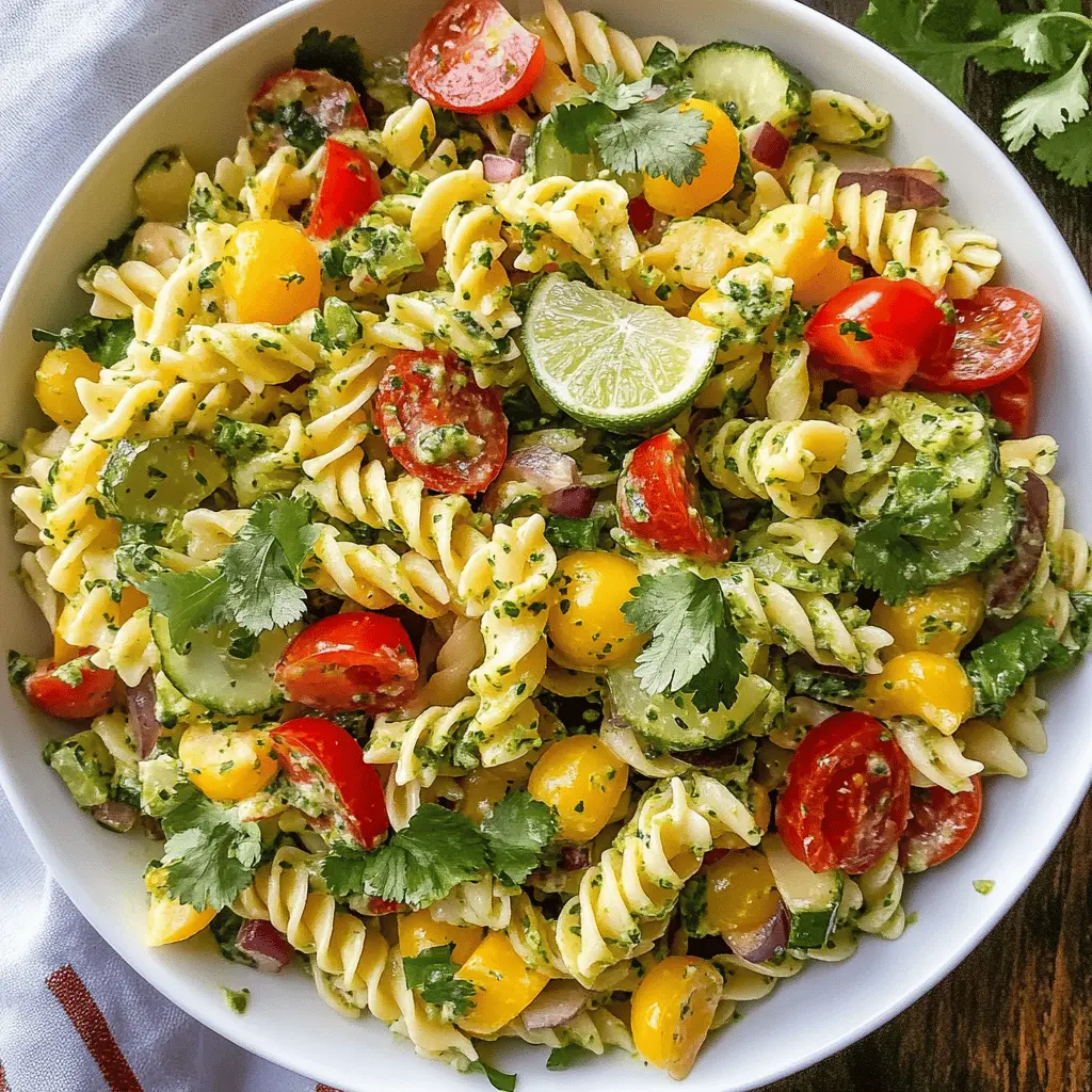 Easy Cilantro Lime Pasta Salad Recipe