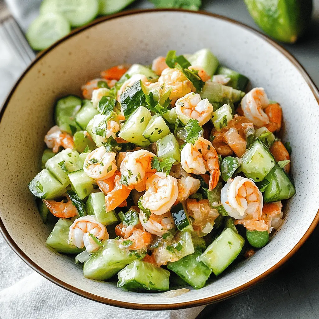 Easy Refreshing Cucumber Shrimp Salad Recipe