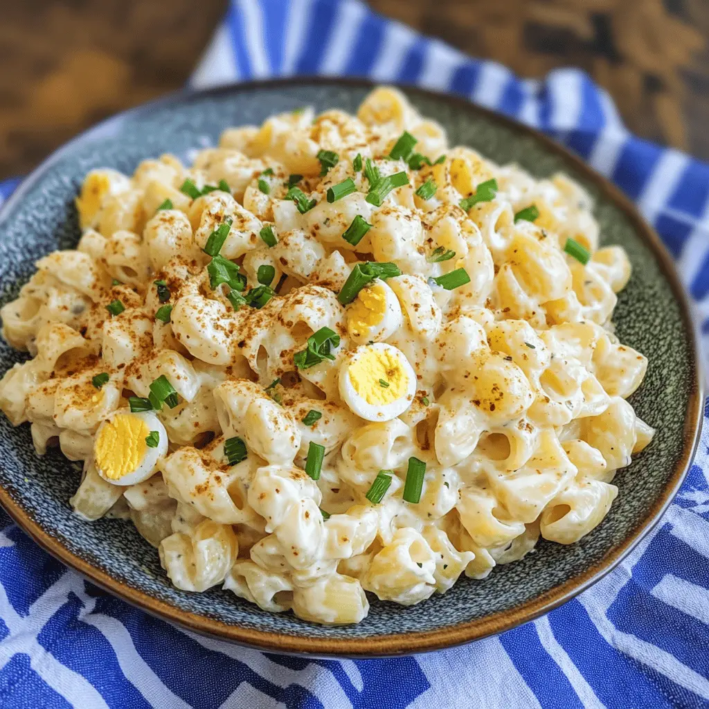 Easy Deviled Egg Pasta Salad Recipe