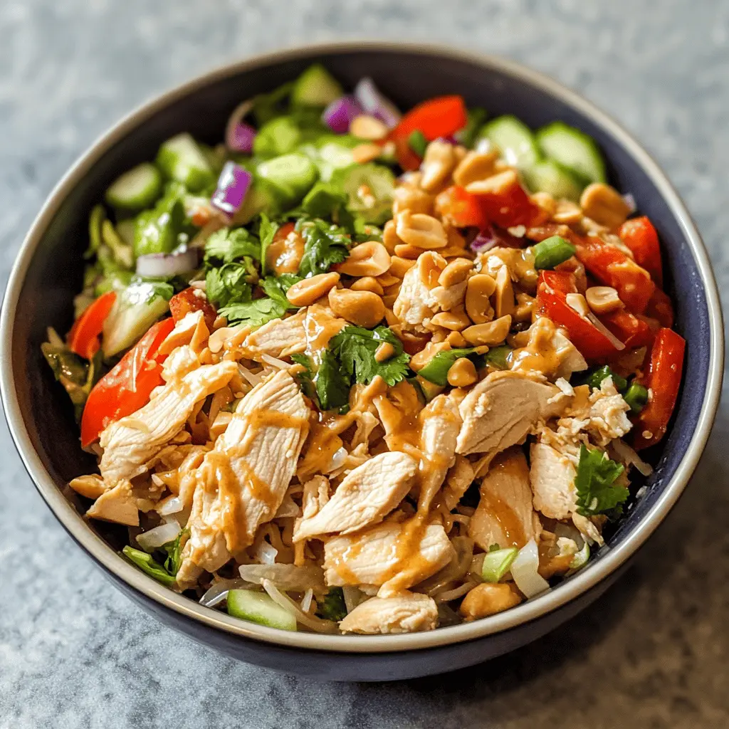 Easy Thai Chicken Salad With Peanut Dressing