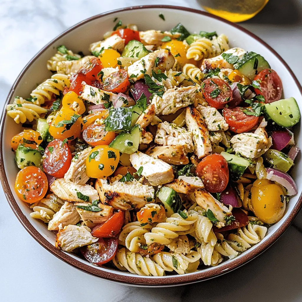 Easy Mediterranean Chicken Pasta Salad Recipe
