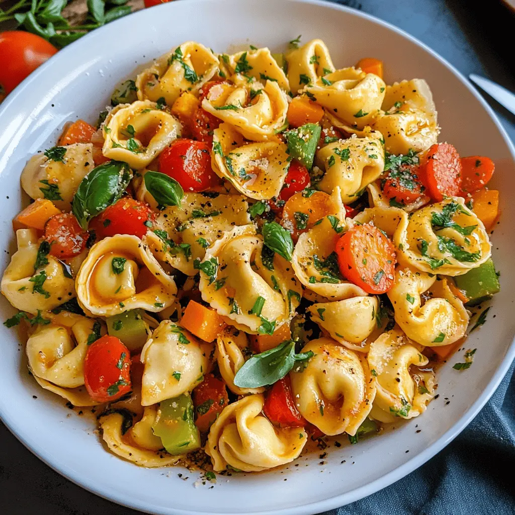 Easy Tortellini with Sautéed Veggies Recipe