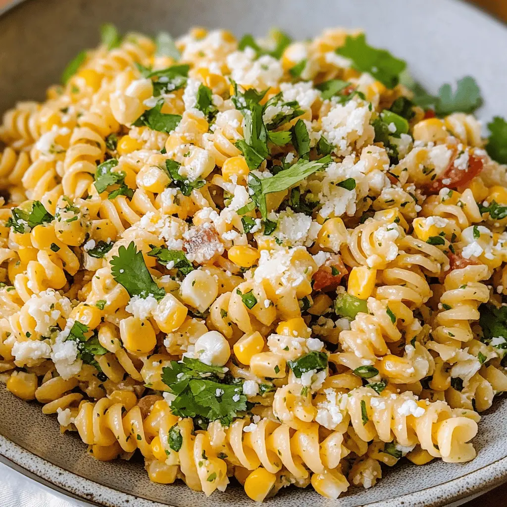 Easy Mexican Street Corn Pasta Salad Recipe