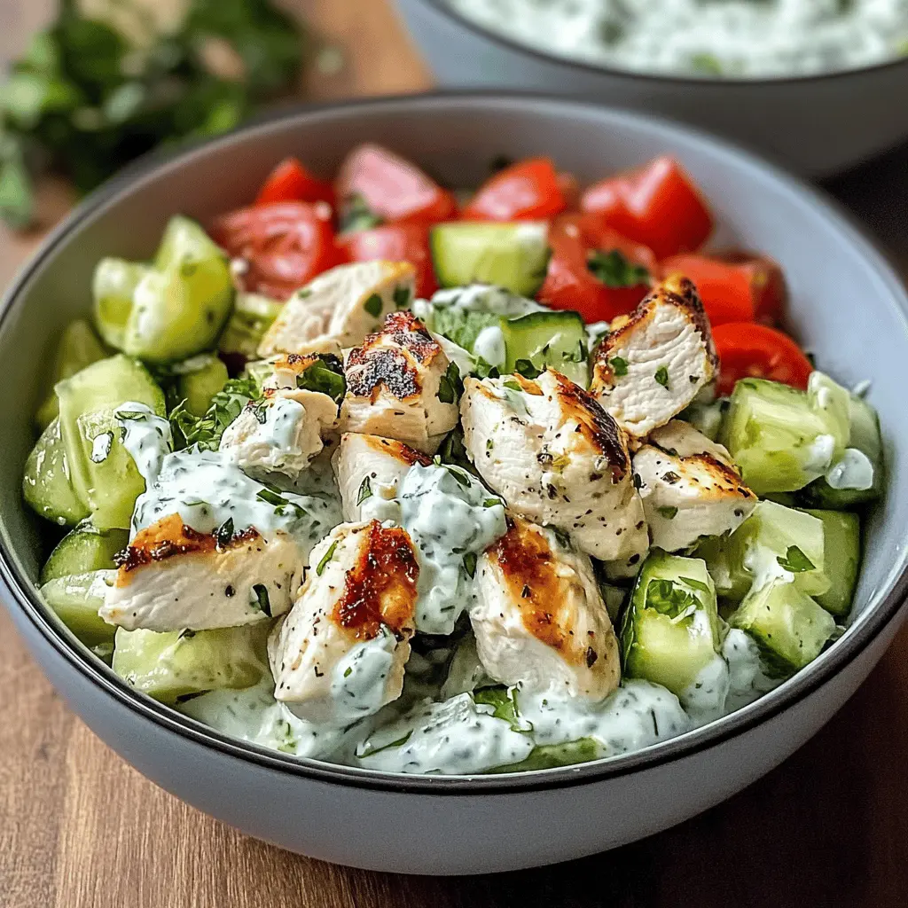 Easy Mediterranean Tzatziki Chicken Salad Recipe