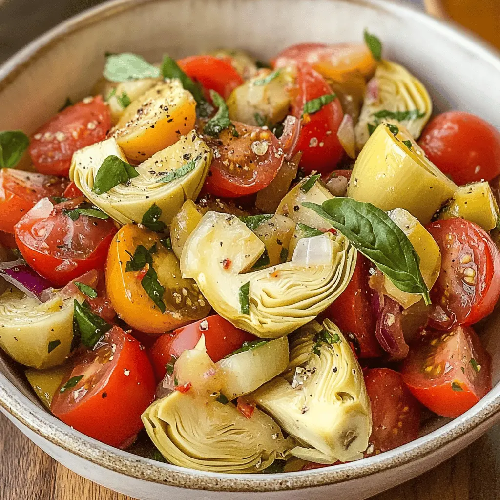 Easy Tuscan Artichoke and Tomato Salad