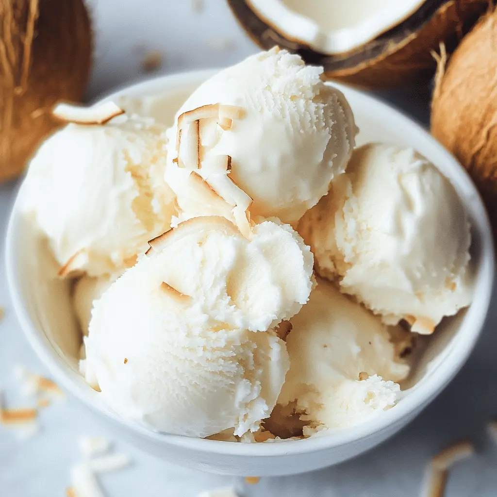 Easy Creamy Coconut Ice Cream Recipe