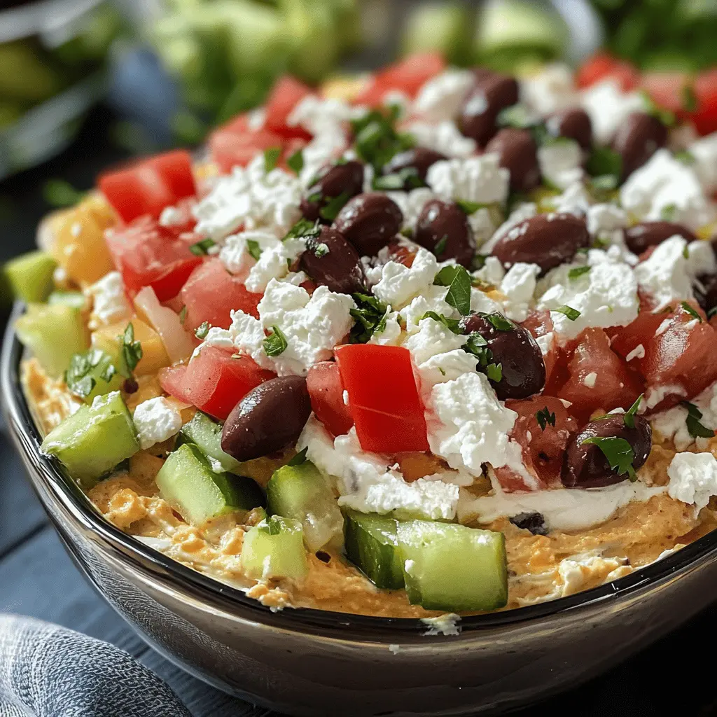 Easy 7 Layer Greek Dip Recipe