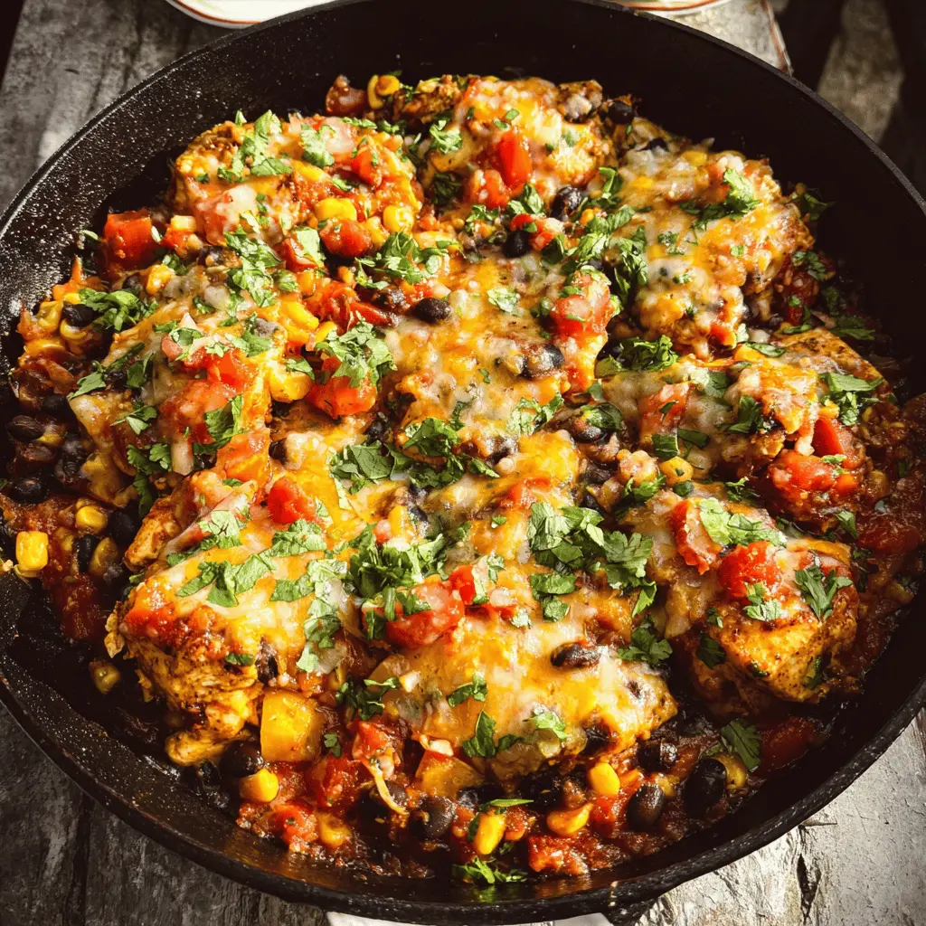 Easy Santa Fe Chicken Skillet Recipe