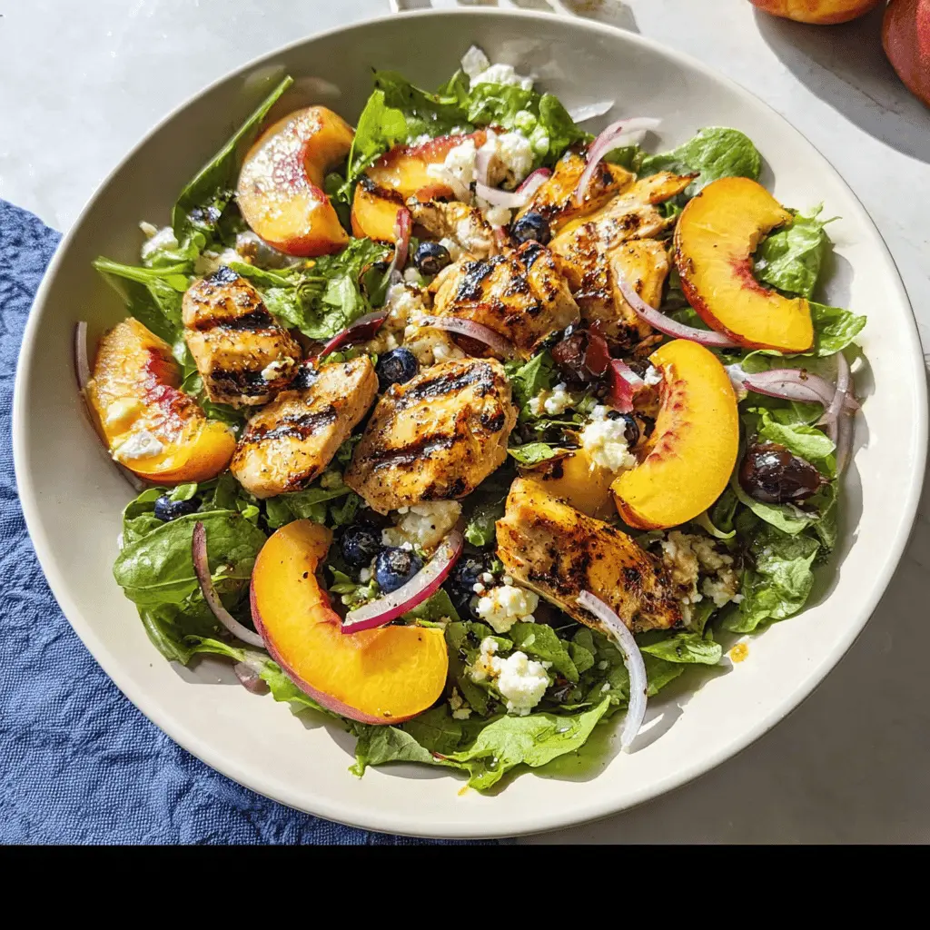 Easy Grilled Peach Chicken Salad Recipe