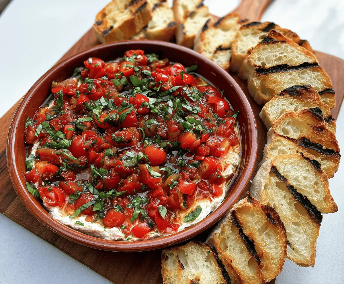 Easy Cheesy Bruschetta Dip Recipe