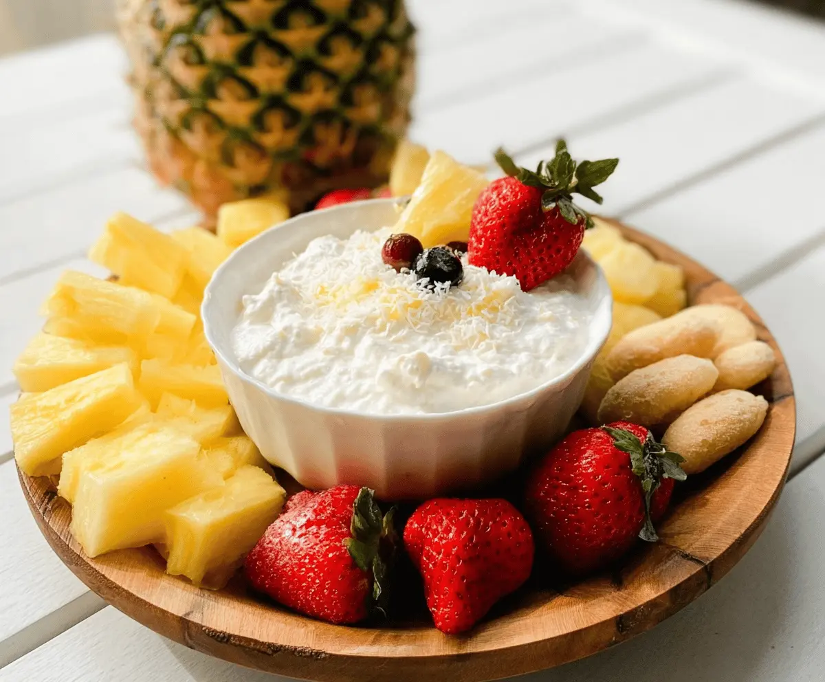 Easy Piña Colada Fruit Dip Recipe