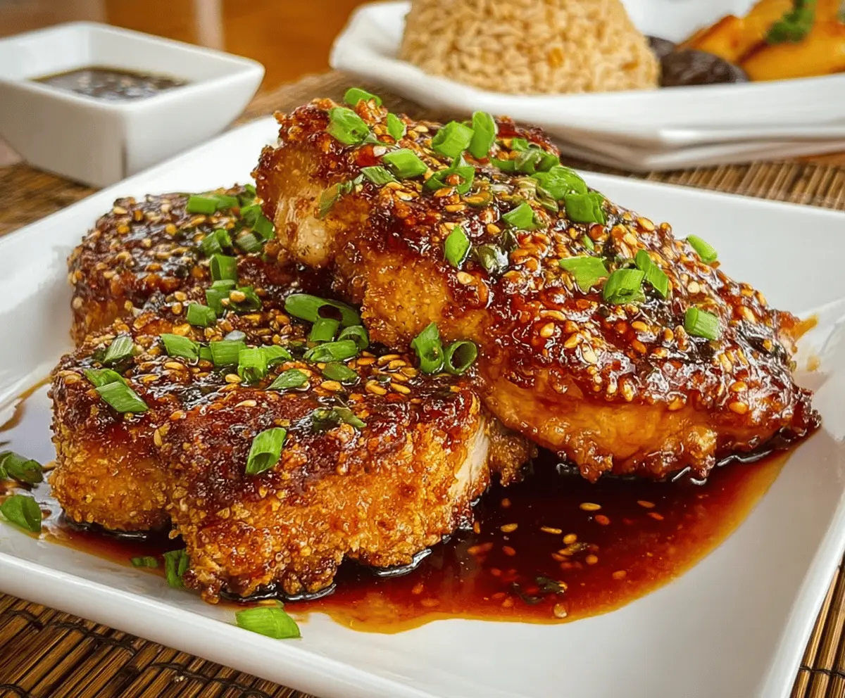 Easy Double Crunch Honey Garlic Pork Chops