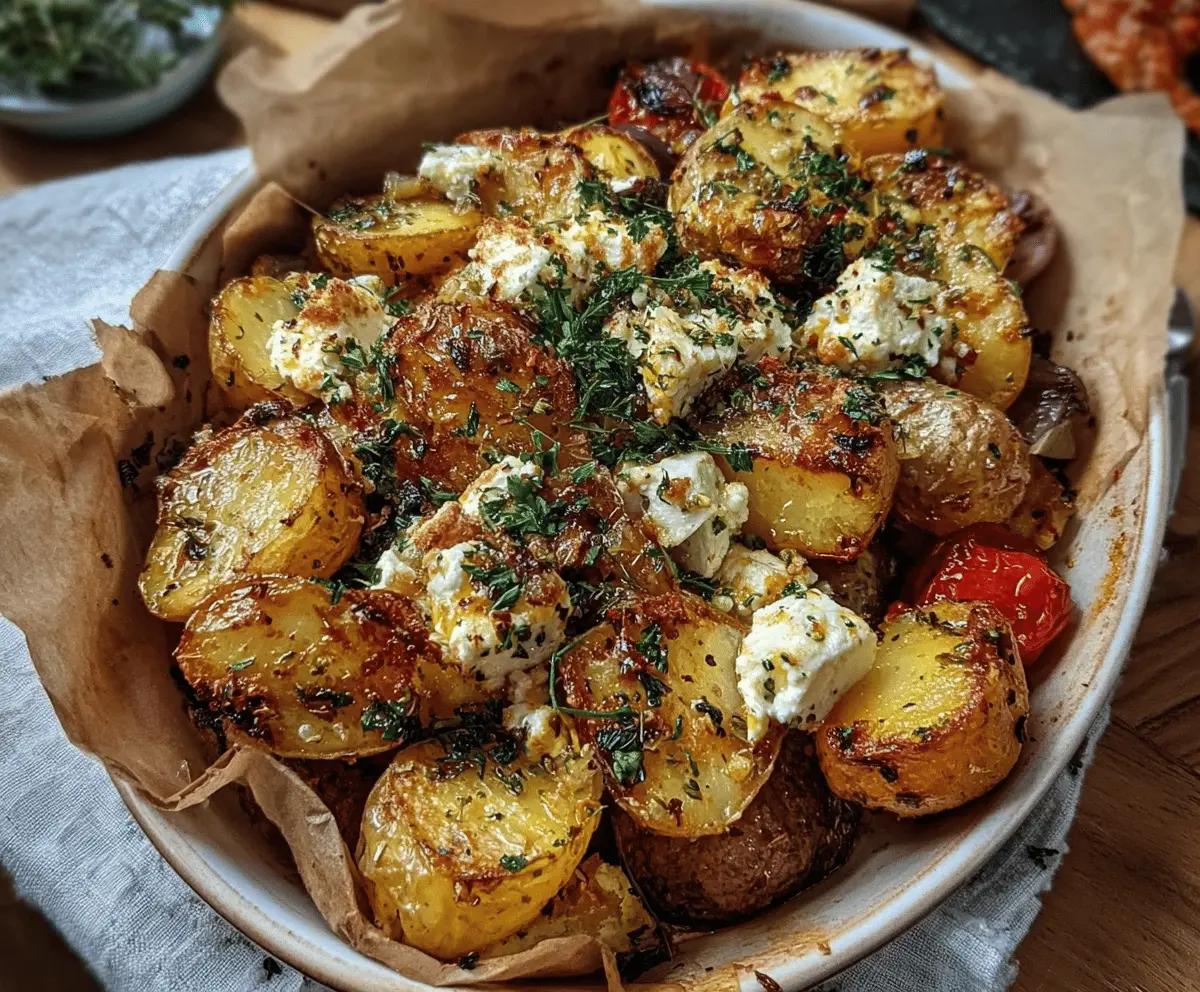 Easy Baked Feta Potatoes with Garlic