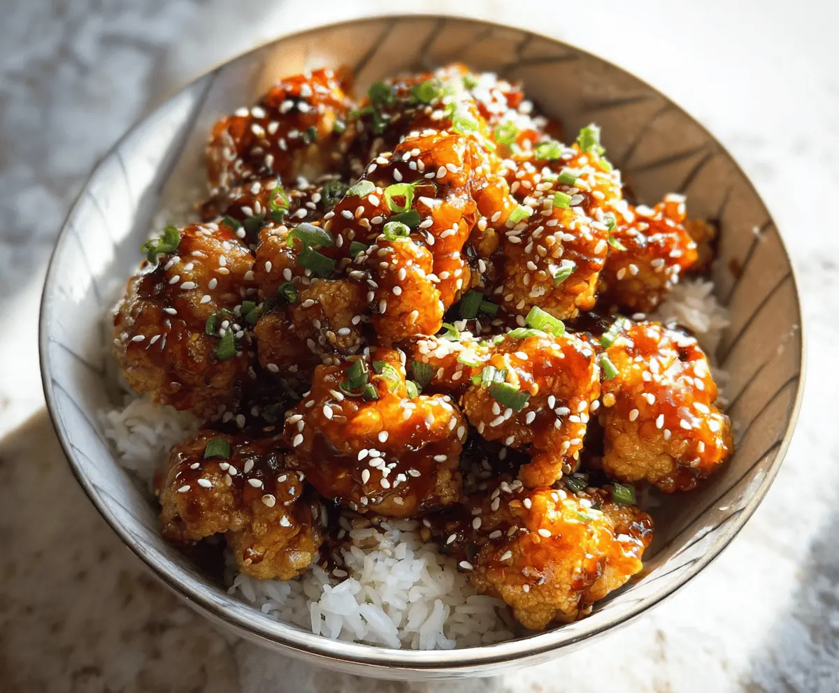 Easy Sticky Sesame Cauliflower Recipe