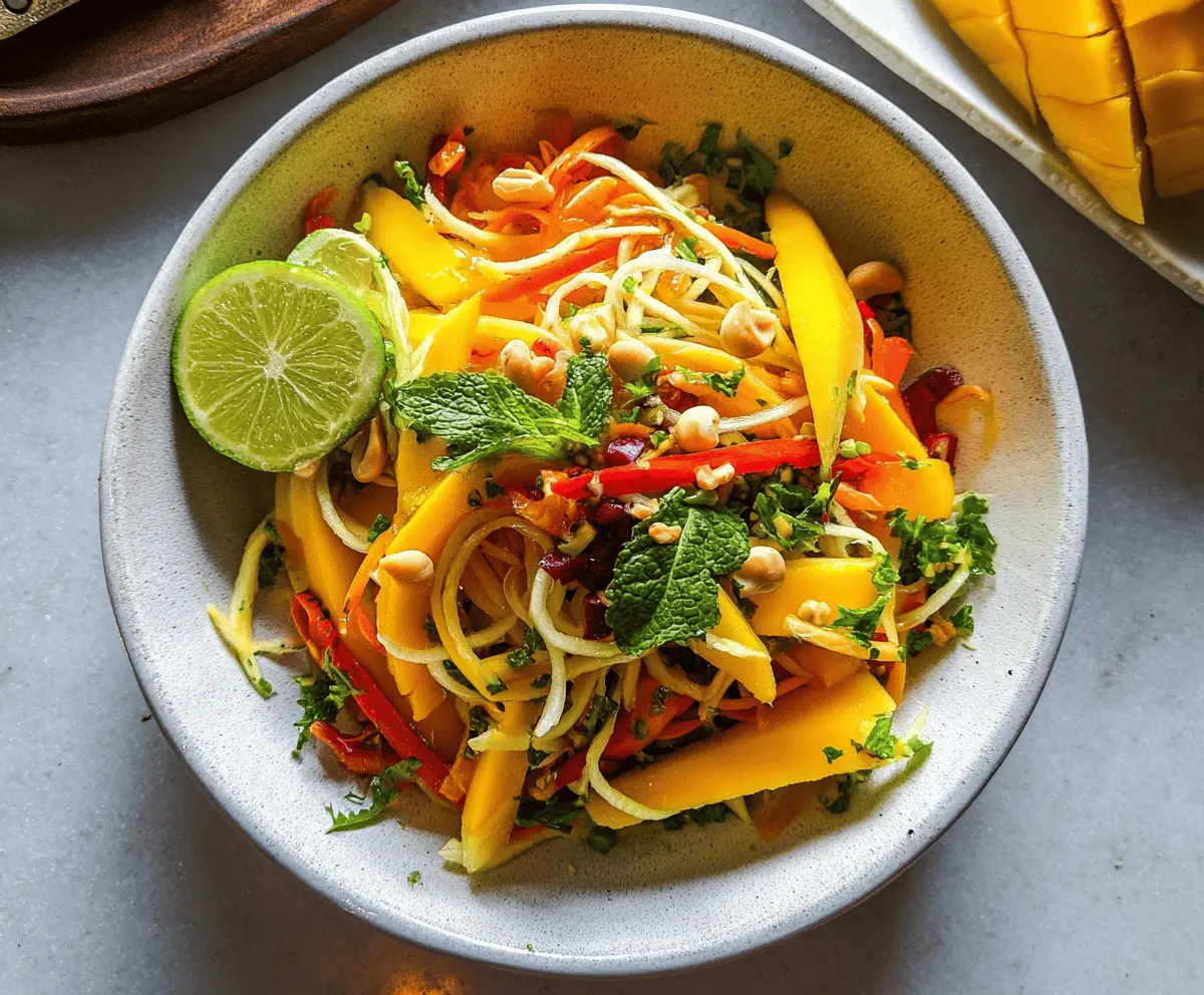 Easy Sweet and Spicy Thai Mango Salad Recipe