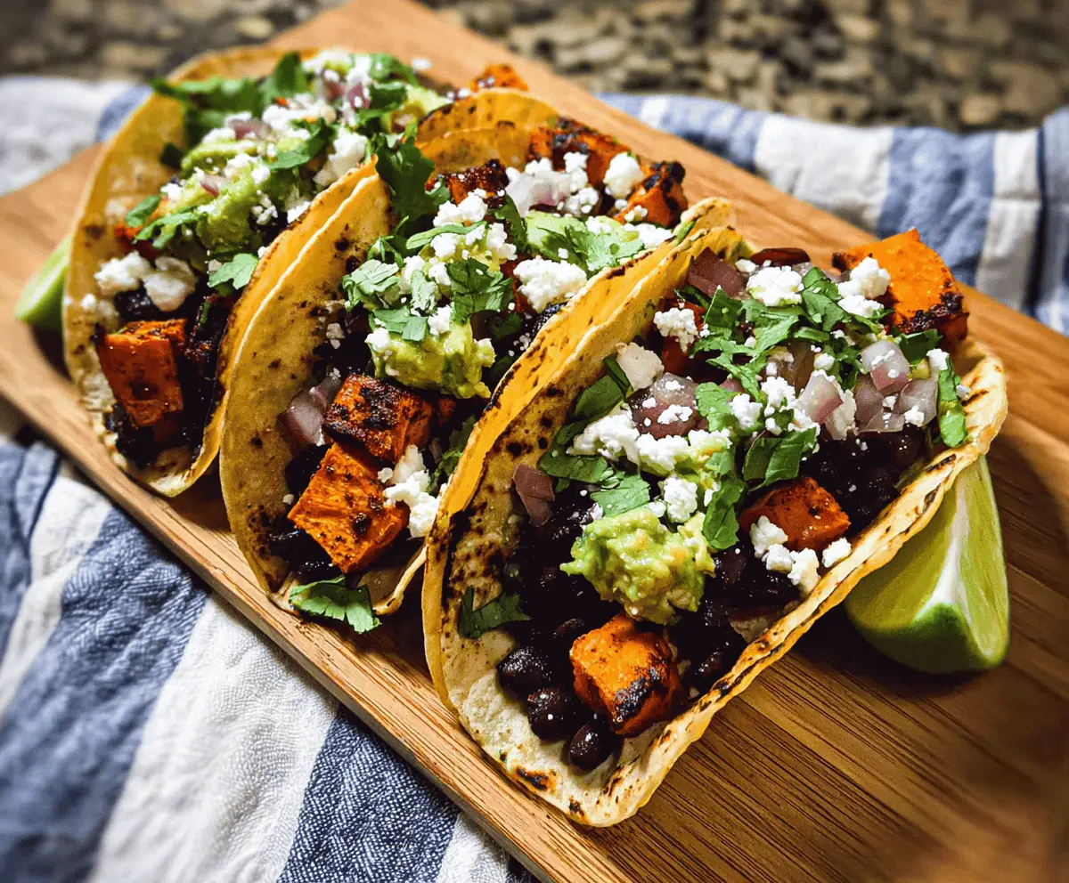 Easy Black Bean Sweet Potato Tacos Recipe