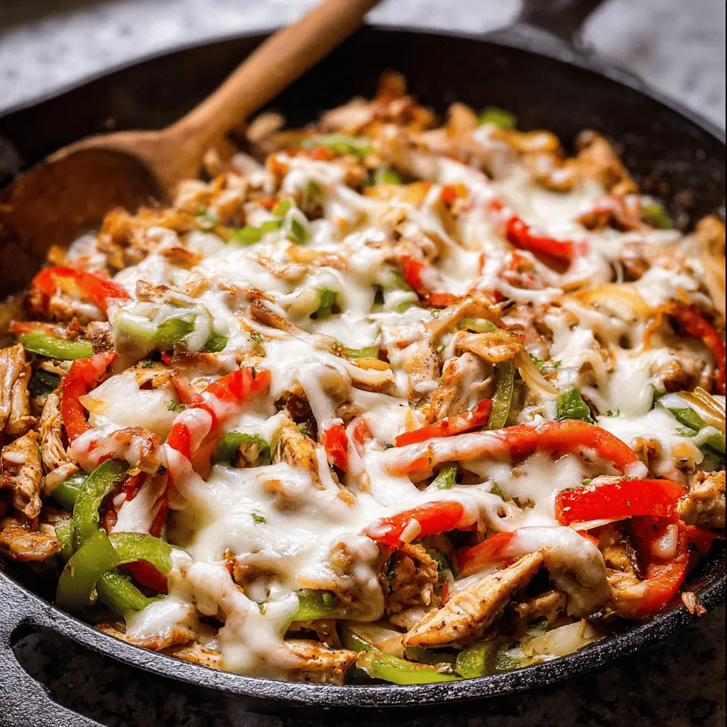 Easy Chicken Cheesesteak Skillet Dinner