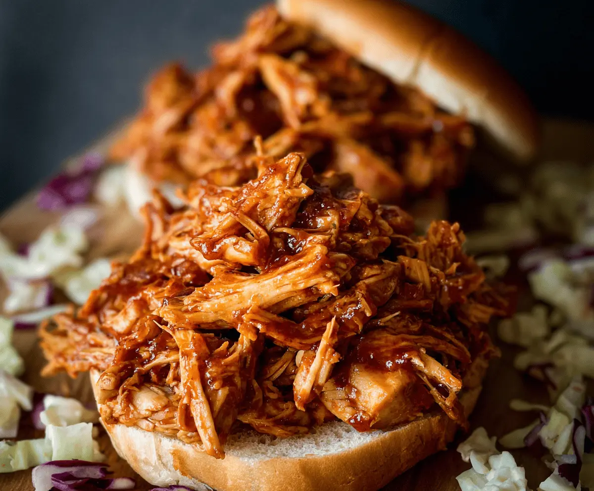 Easy Crockpot BBQ Pulled Chicken Recipe