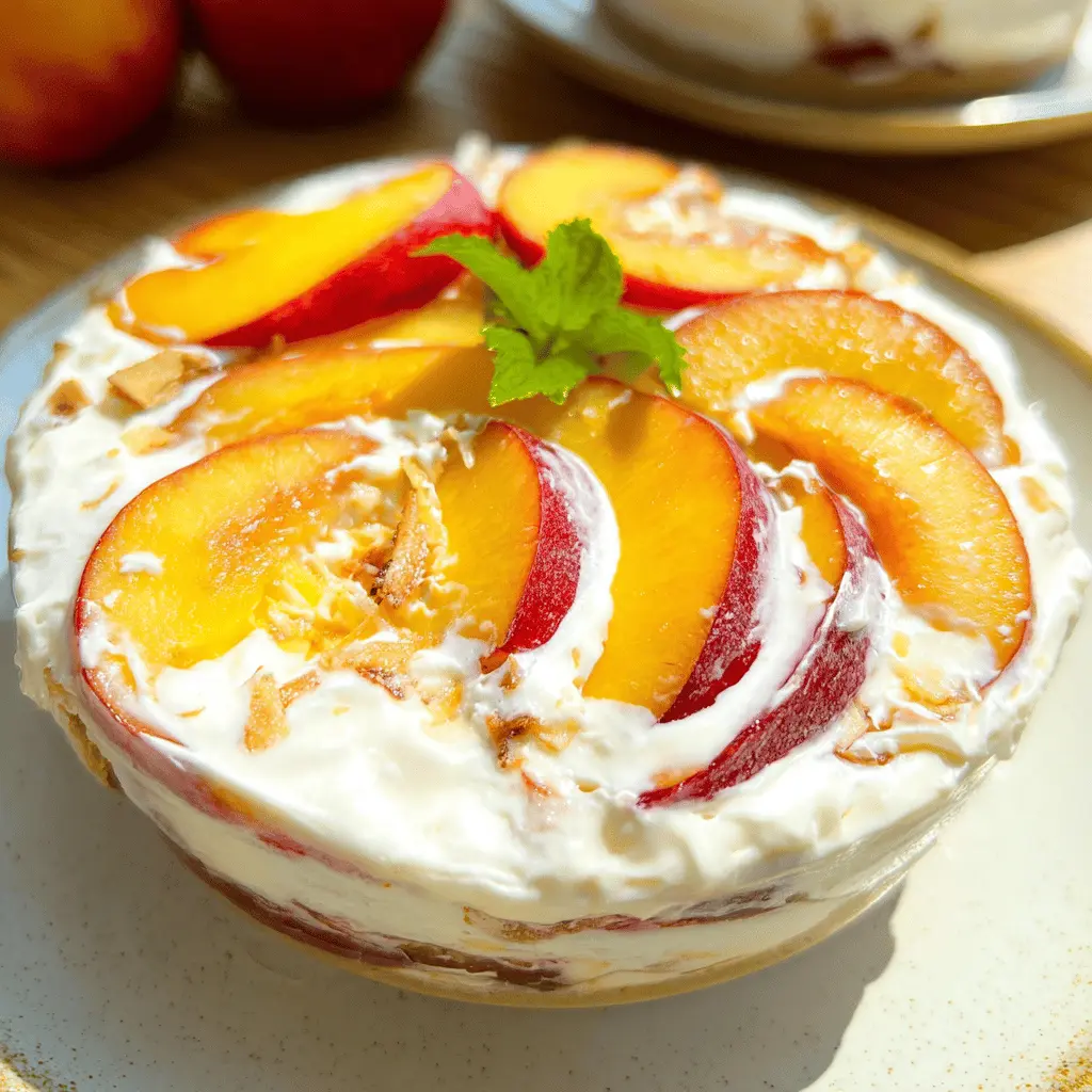 Easy Peach Cheesecake Salad Recipe