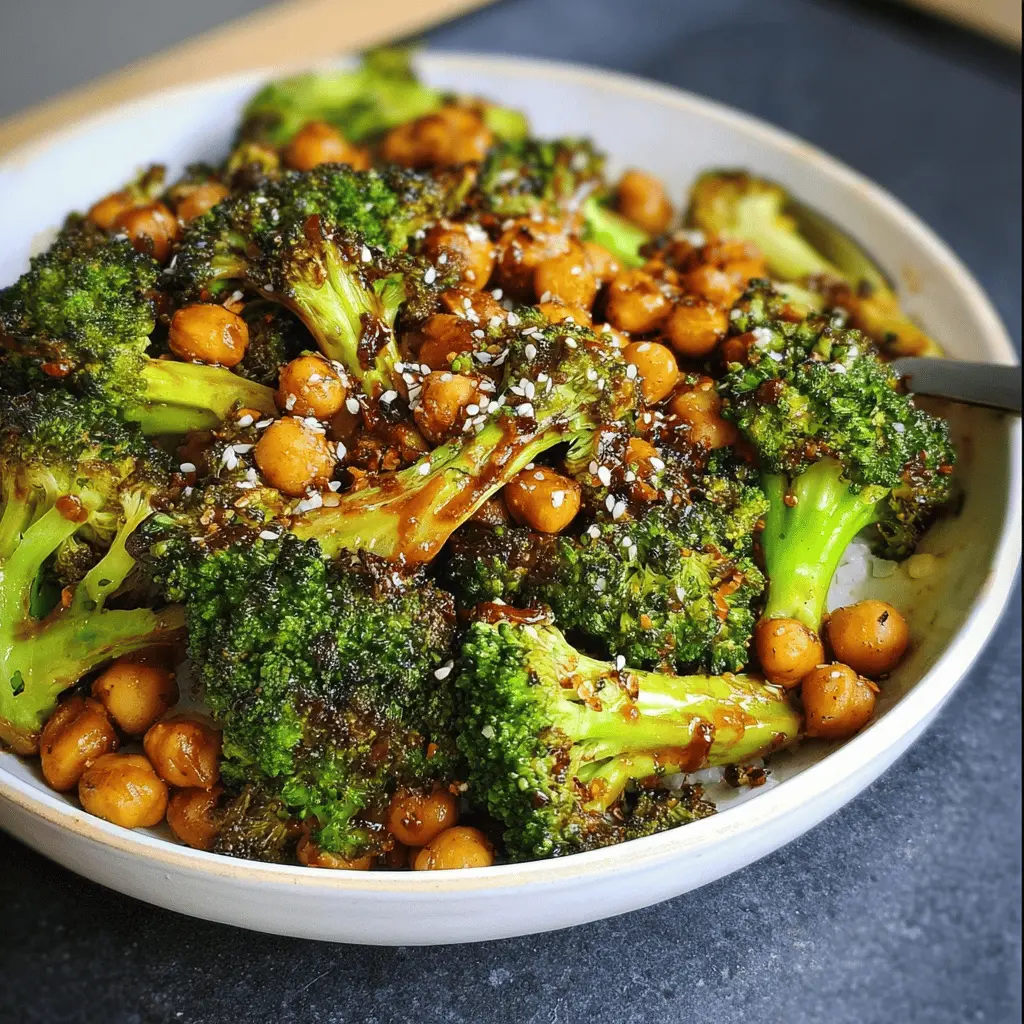 Easy Garlic Broccoli Stir Fry With Chickpeas