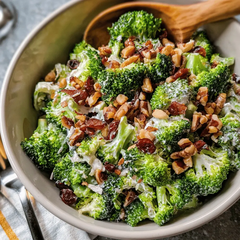 Easy Broccoli Salad Recipe With Crunchy Bacon