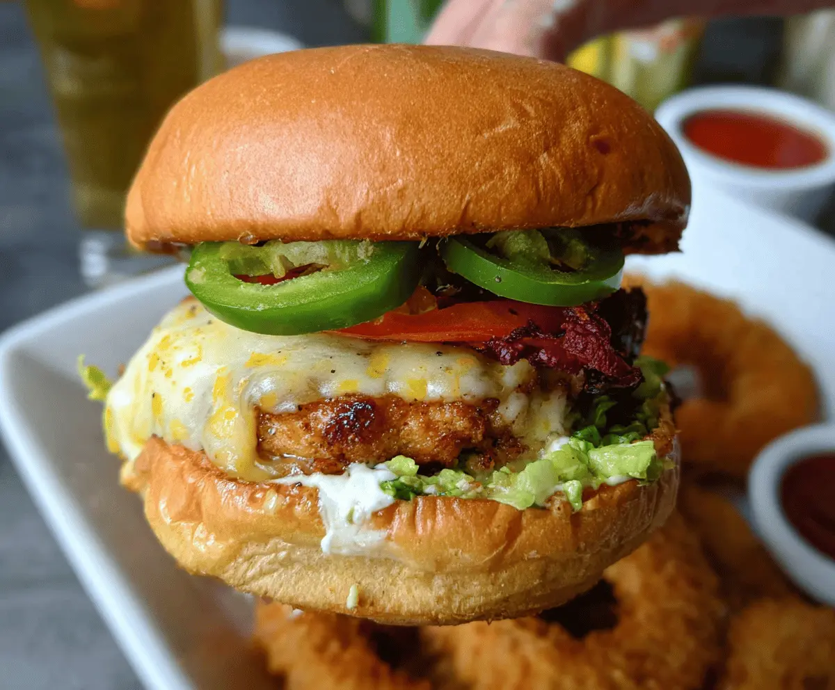 Easy Jalapeño Pepper Jack Chicken Burgers