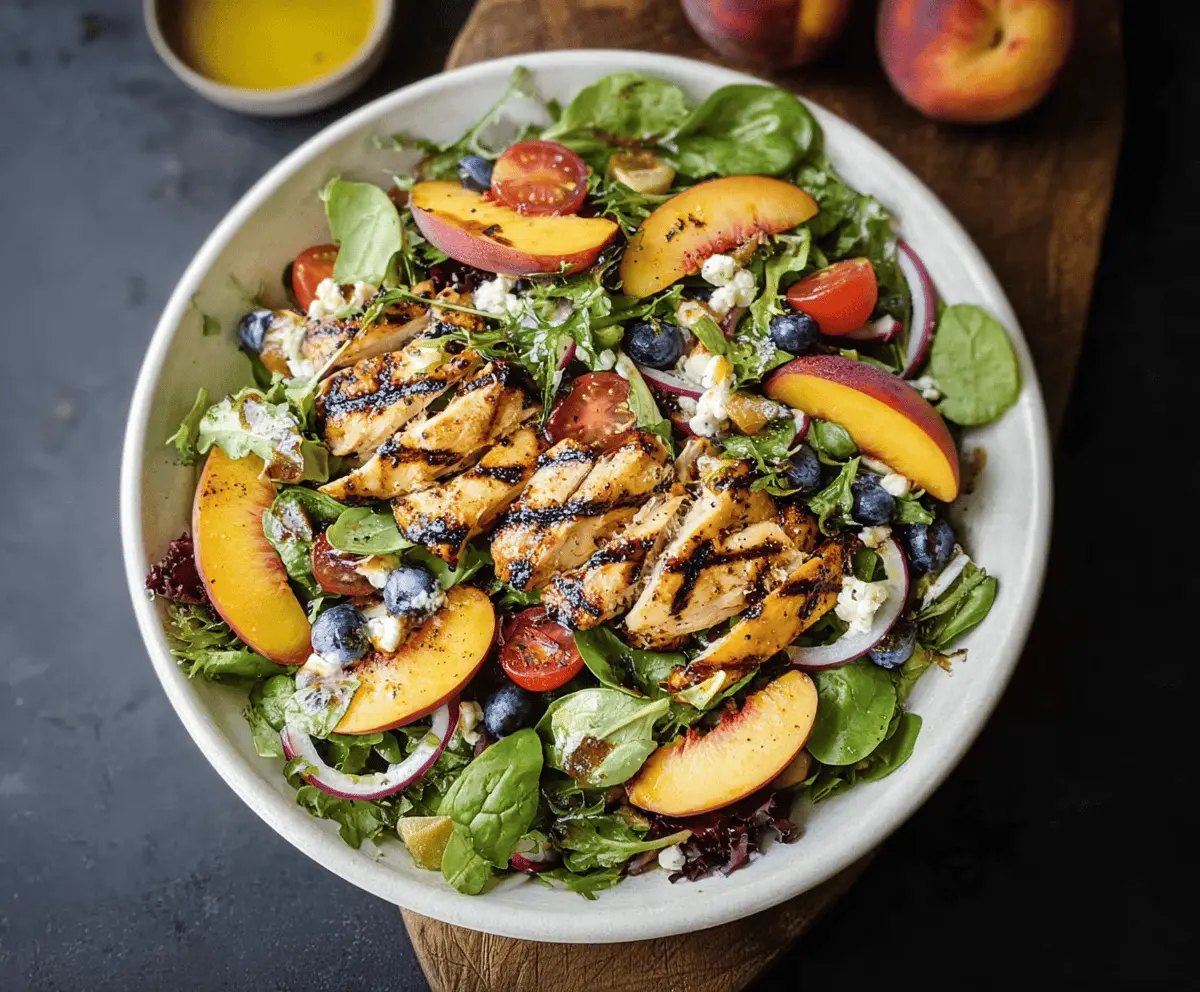 Easy Grilled Peach Chicken Salad Recipe
