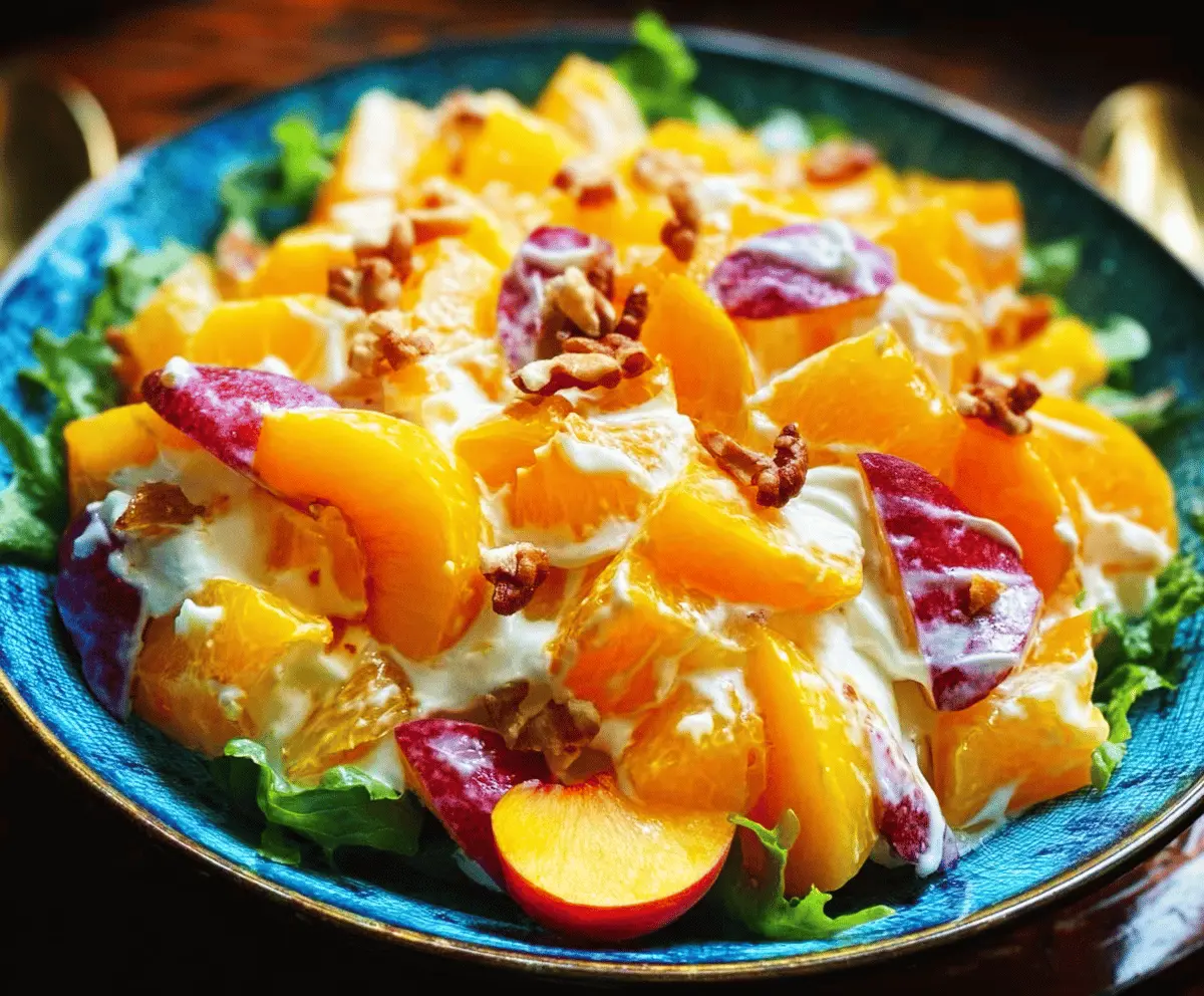 Easy Millionaire Peach Salad Recipe