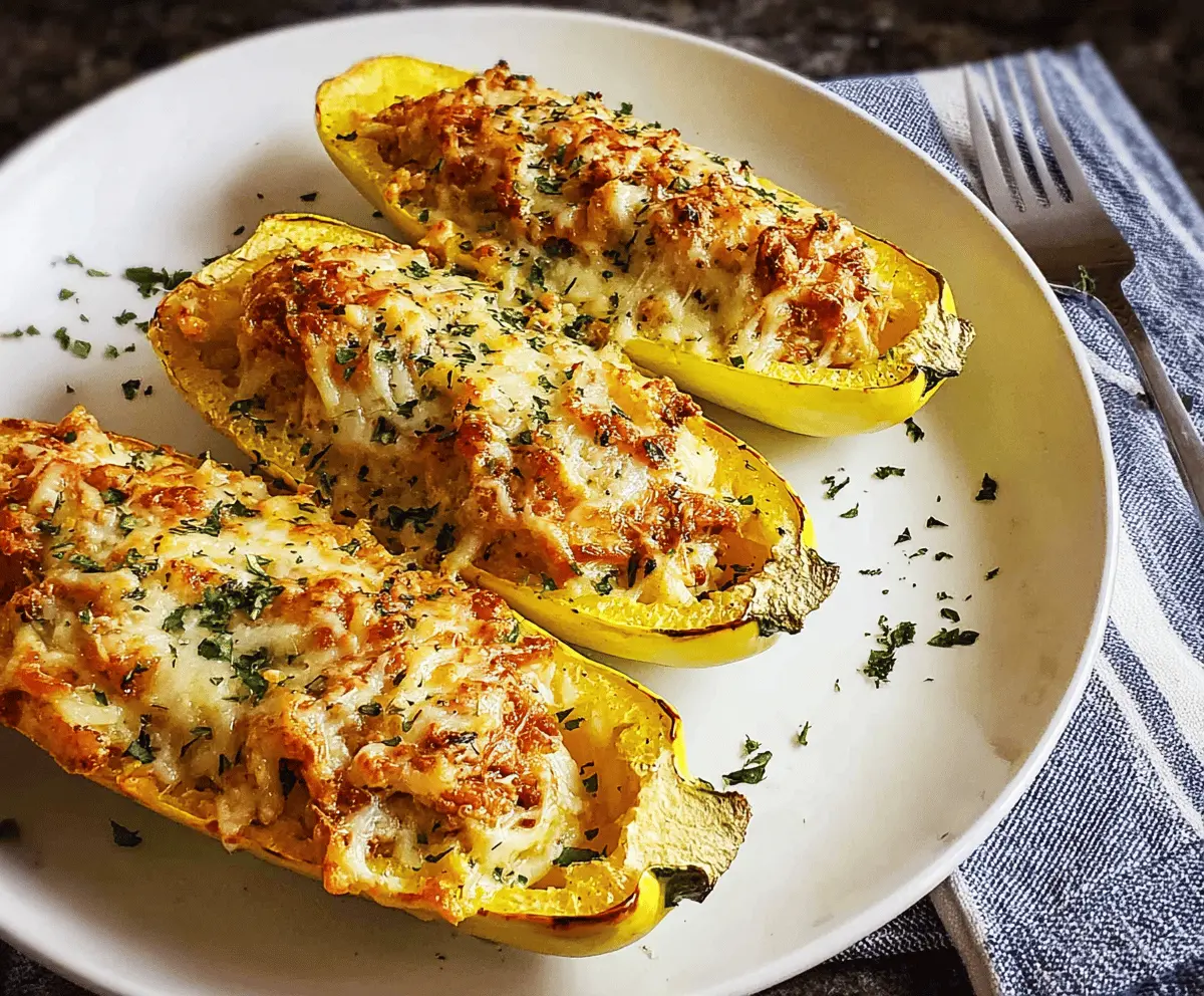 Easy Cheesy Stuffed Yellow Squash Recipe