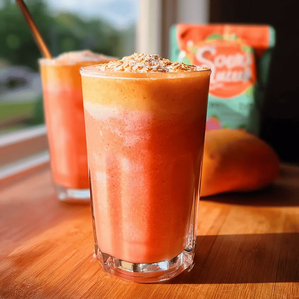 Healthy Mango Watermelon Sunrise Smoothie Recipe