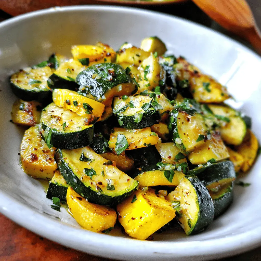 Easy Low Carb Garlic Butter Zucchini and Squash