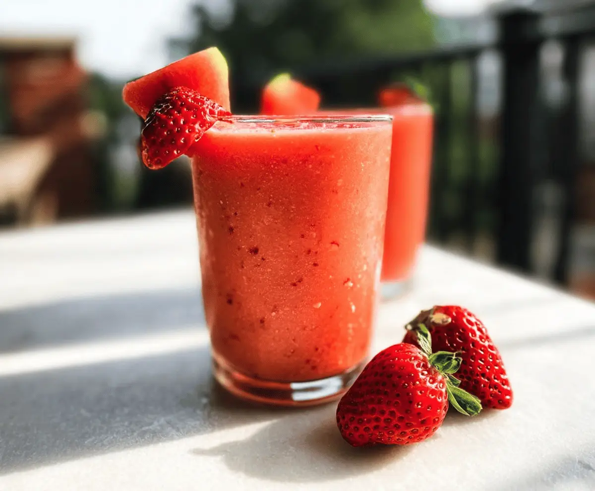 Refreshing Strawberry Watermelon Smoothie Recipe