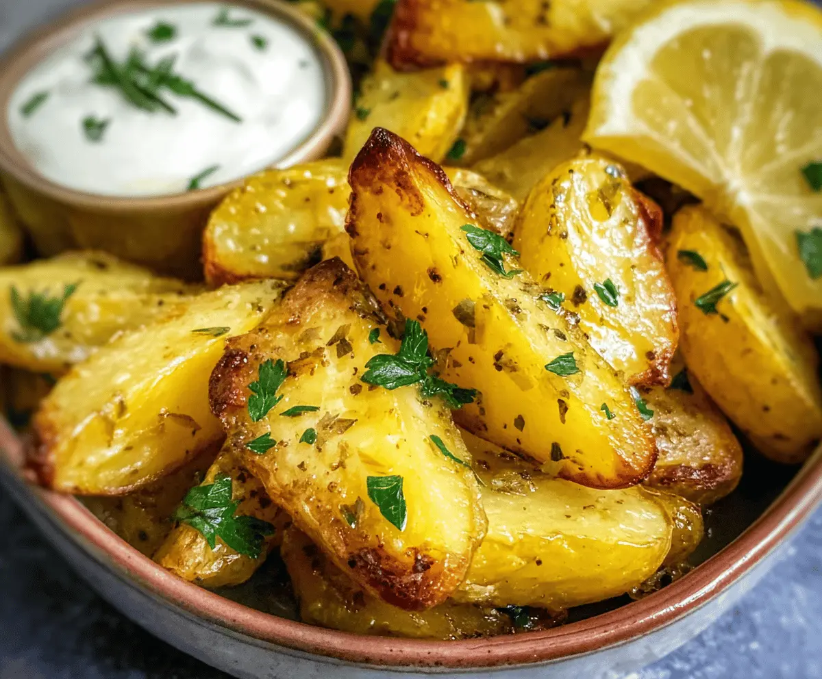 Easy Greek Lemon Potatoes Recipe